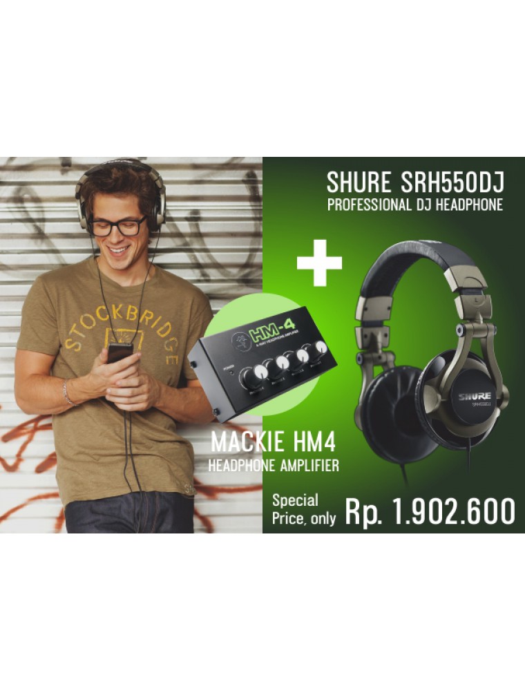 SHURE SRH550DJ AND MACKIE HM4